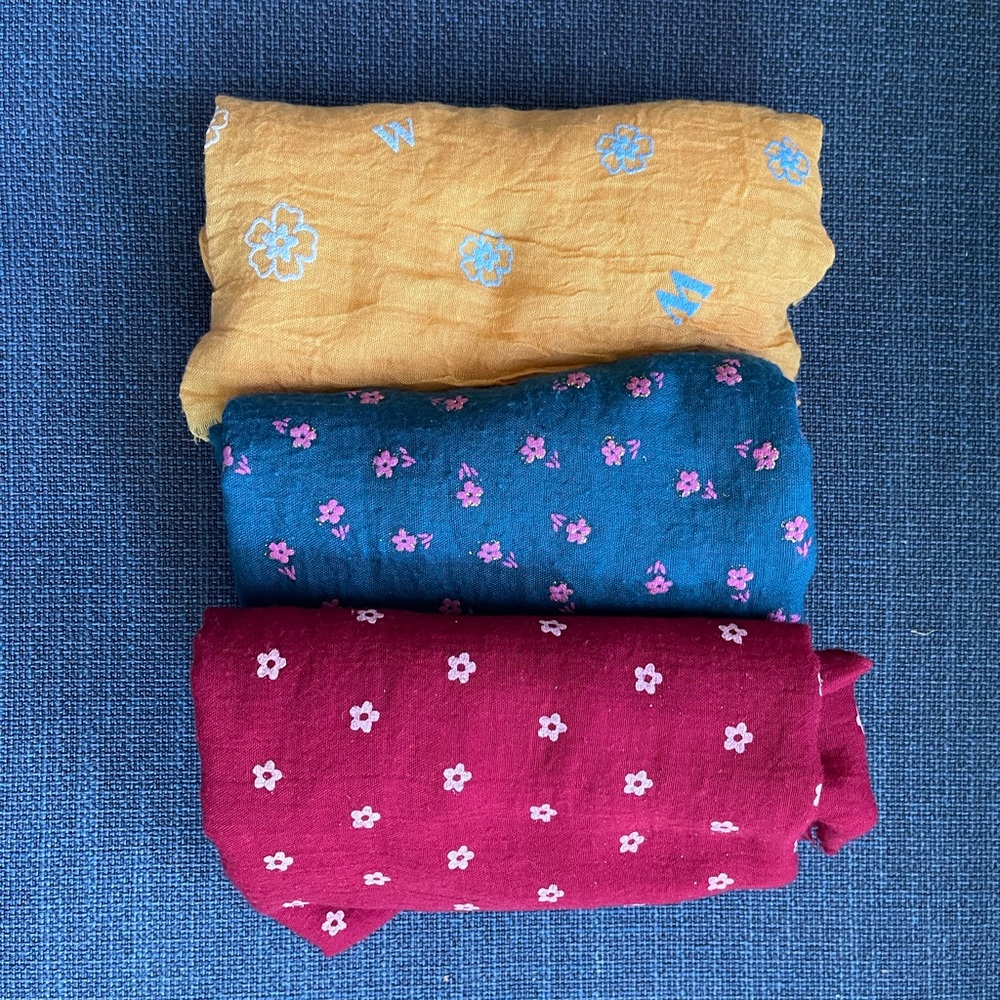 Set of 3 scarves- perfect addition to wardrobe